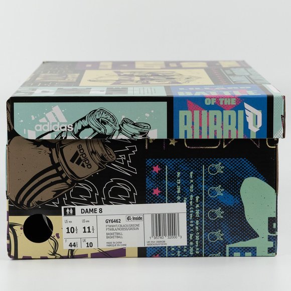 Adidas Dame 8 'Admit One - Cloud White' GY6462 Basketball Sneakers size 10.5 - Picture 10 of 10